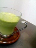 抹茶ラテin美容院